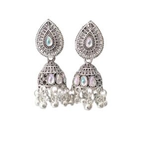 Traditional Indian Ethnic Earrings with Jhumka & Ghungroo Drops