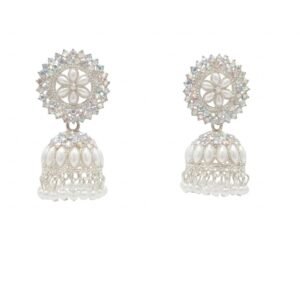 Traditional Pearl Studded Dome Jhumki Earrings for Women