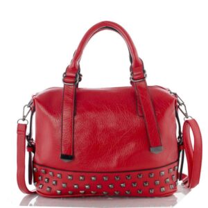 PU Leather Handbag In Red