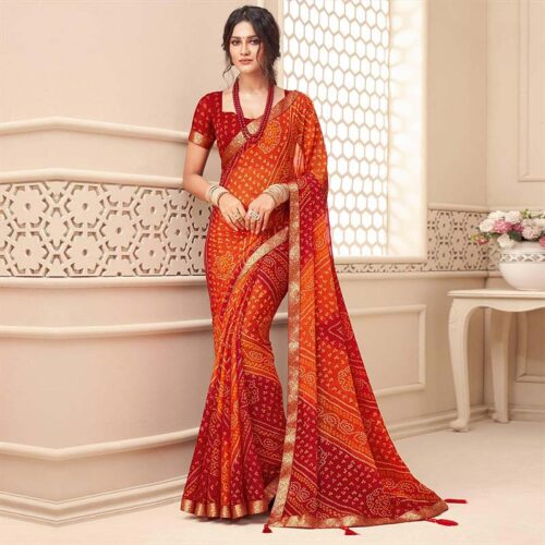 Designer Bandhani Saree Designer Bandhani Saree