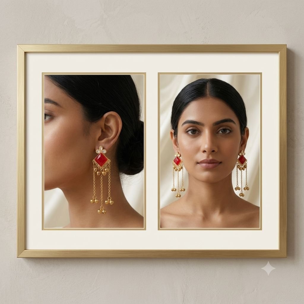 Kashmiri Earrings, Kashmiri Jhumka For Women