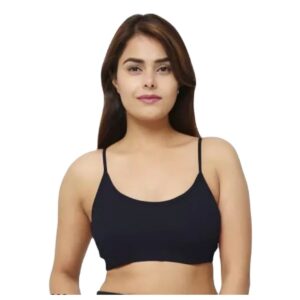 Solid Full Coverage Non-Padded T-shirt Bra Navy Blue