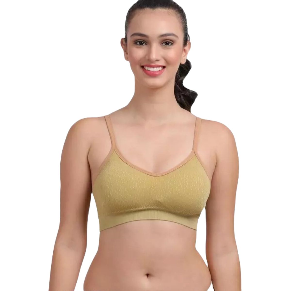 Solid Full Coverage Light Padded Sports Bra Olive